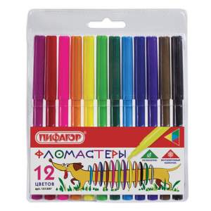 Фломастеры  12цв. ПИФАГОР 